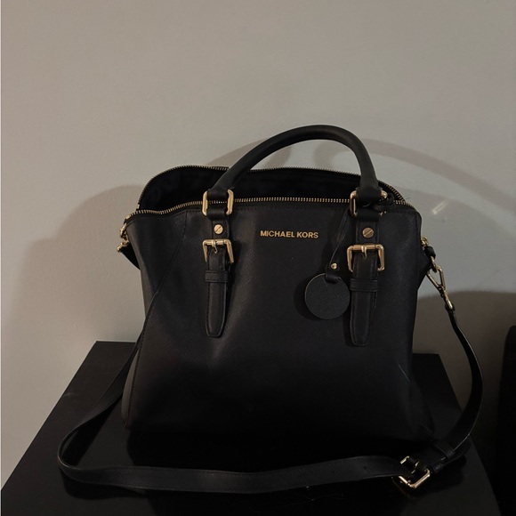 Michael Kors Handbags - Michael Kors Black Satchel with Gold Accents